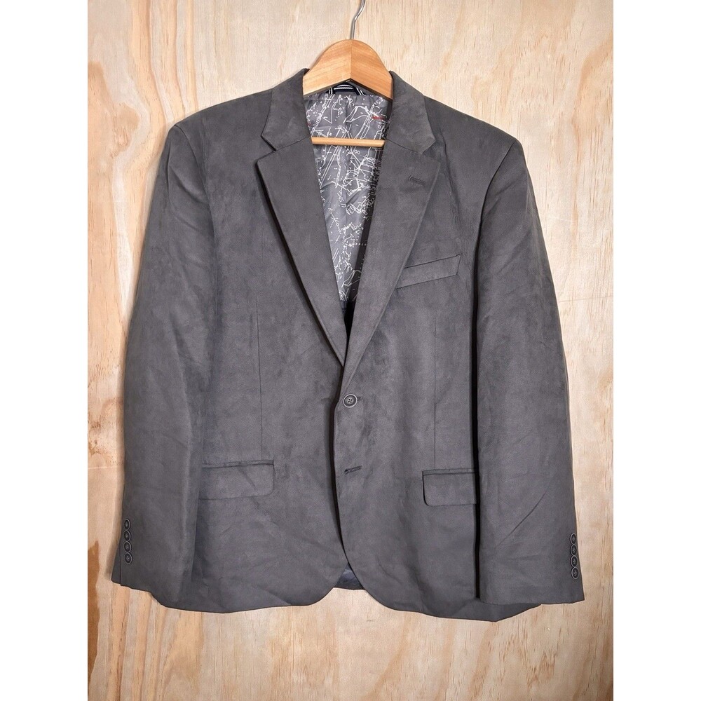 Nautica Men's Suede Blazer, Mens Gray, 44s